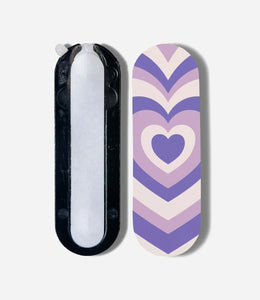 Y2K Pastel Purple Retro Hearts Pop Slider