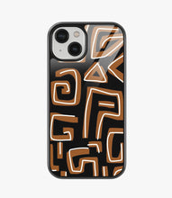 Load image into Gallery viewer, Abstract Black/Brown Pattern Glass Case
