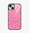 Leopard Print Pink Glass Case