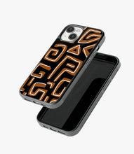 Load image into Gallery viewer, Abstract Black/Brown Pattern Glass Case
