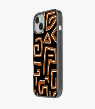 Load image into Gallery viewer, Abstract Black/Brown Pattern Glass Case
