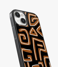 Load image into Gallery viewer, Abstract Black/Brown Pattern Glass Case
