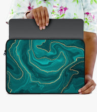 Load image into Gallery viewer, Turquoise Marble Laptop Sleeve
