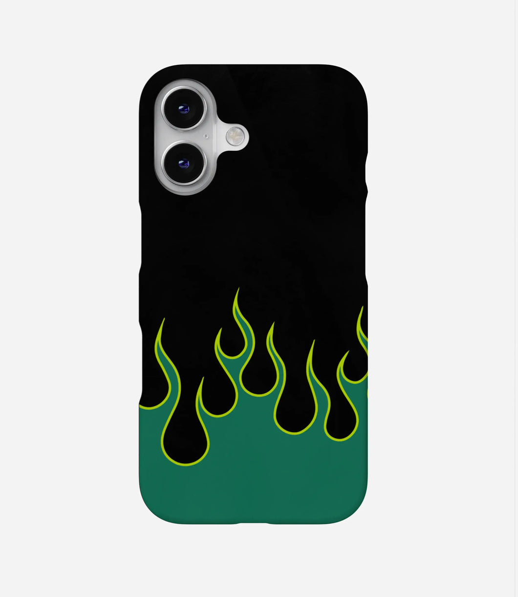 Y2K Green Flames Phone Case