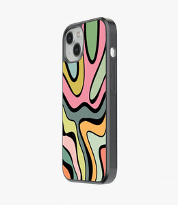 Abstract Grunge Waves Pattern Glass Case