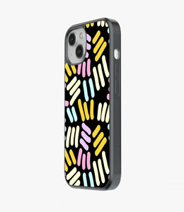 Abstract Quantum Lines Pattern Glass Case