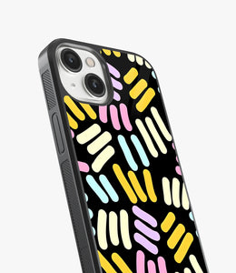 Abstract Quantum Lines Pattern Glass Case