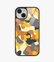 Load image into Gallery viewer, Yellow &amp; Orange Camo Glass Case
