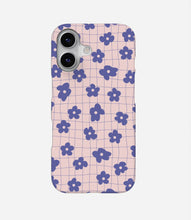 Load image into Gallery viewer, Purple Retro Flower Checkered Print Case
