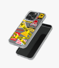 Load image into Gallery viewer, Caution Canvas Silicone Phone Case
