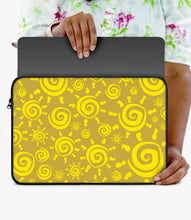 Load image into Gallery viewer, Hand-Drawn Suns Laptop Sleeve
