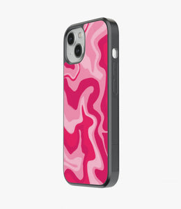 Retro Liquid Swirl Pink Glass Case