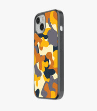 Load image into Gallery viewer, Yellow &amp; Orange Camo Glass Case
