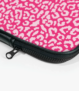 Pink Leopard Print Laptop Sleeve