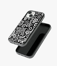 Load image into Gallery viewer, Abstract Black &amp; White Pattern Glass Case
