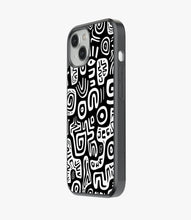 Load image into Gallery viewer, Abstract Black &amp; White Pattern Glass Case
