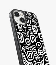 Load image into Gallery viewer, Abstract Black &amp; White Pattern Glass Case
