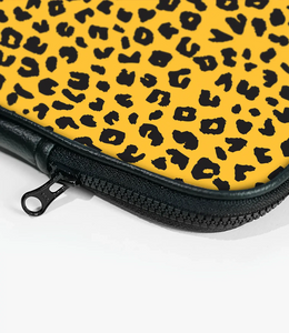 Mustard Leopard Print Laptop Sleeve