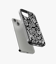 Load image into Gallery viewer, Abstract Black &amp; White Pattern Glass Case
