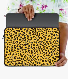 Mustard Leopard Print Laptop Sleeve