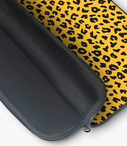 Mustard Leopard Print Laptop Sleeve