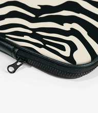 Load image into Gallery viewer, Zebra Black/Almond Laptop Sleeve
