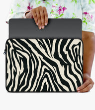 Load image into Gallery viewer, Zebra Black/Almond Laptop Sleeve
