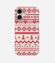 Load image into Gallery viewer, Knitted Christmas Pattern Hard Phone Case
