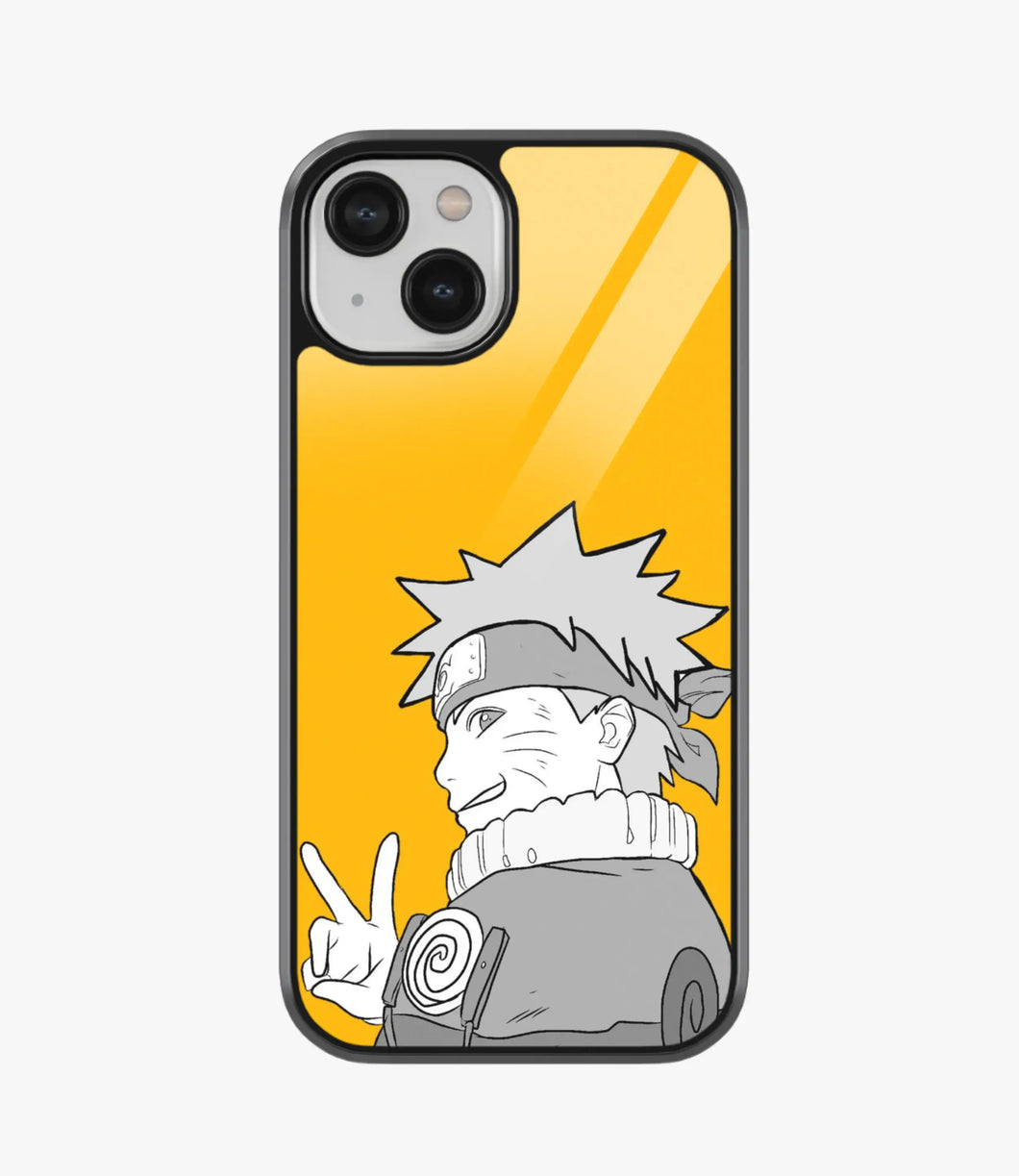 Yellow Naruto Art Glass Phone Case