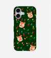 Reindeer & Lights Christmas Hard Phone Case