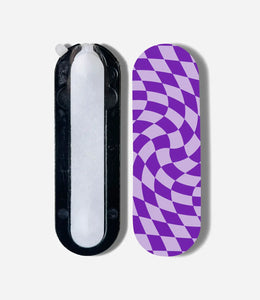 Royal Purple Checkered Print Pop Slider