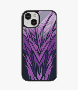 Abstract Purple Geometric Pattern Glass Case