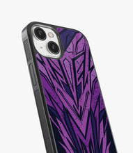 Load image into Gallery viewer, Abstract Purple Geometric Pattern Glass Case
