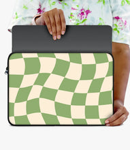 Load image into Gallery viewer, Olivine Checkered Laptop Sleeve
