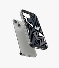 Load image into Gallery viewer, Abstract Black/Grey Geometric Pattern Glass Case
