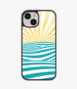 Summer Retro Pattern Glass Case