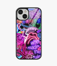 Load image into Gallery viewer, Who Made The Rules Neon Glass Case
