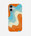 Orange & Blue Waves Pattern Phone Case