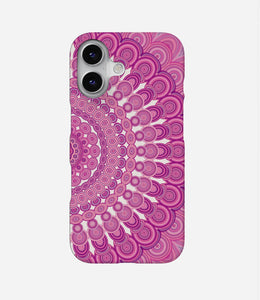 Trippy Pink Mandala Print Case