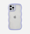 Lavender Wavy Clear Soft iPhone Case