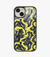 Black Yellow Camo Glass Case