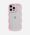 Pink Wavy Clear Soft iPhone Case