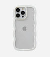 White Wavy Clear Soft iPhone Case