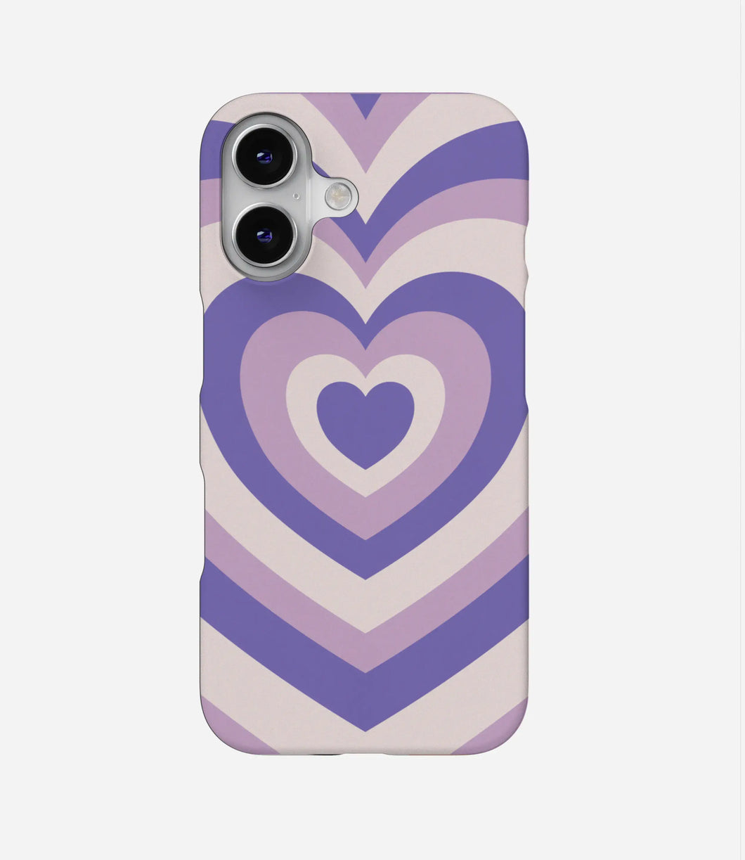 Y2K Pastel Purple Retro Hearts Phone Case