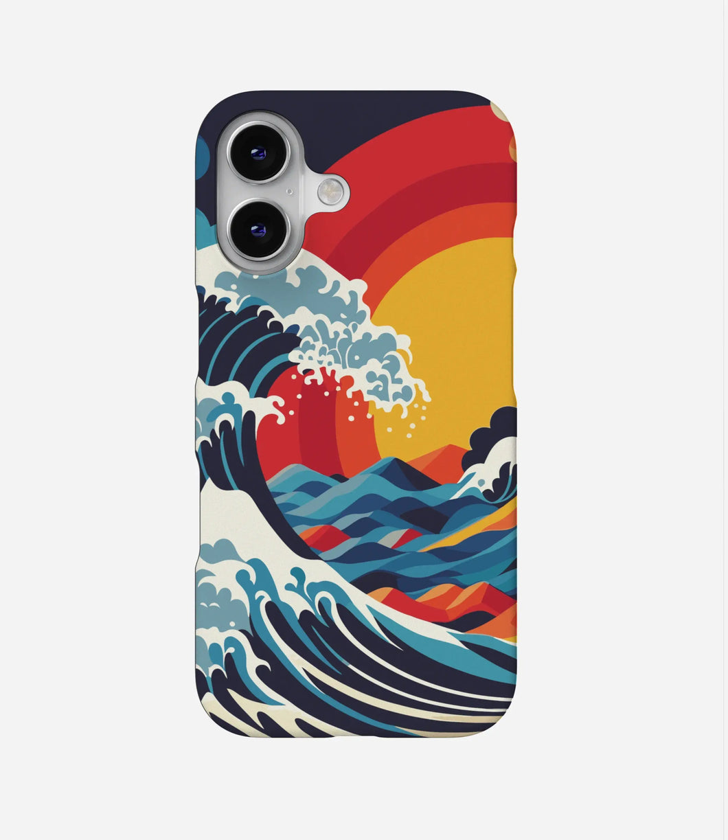 Big Ocean Wave With Sun Phone Case