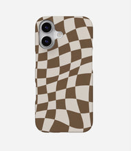 Load image into Gallery viewer, Coffee Brown Checkered Print Case
