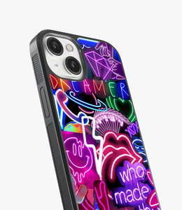 Who Made The Rules Neon Glass Case