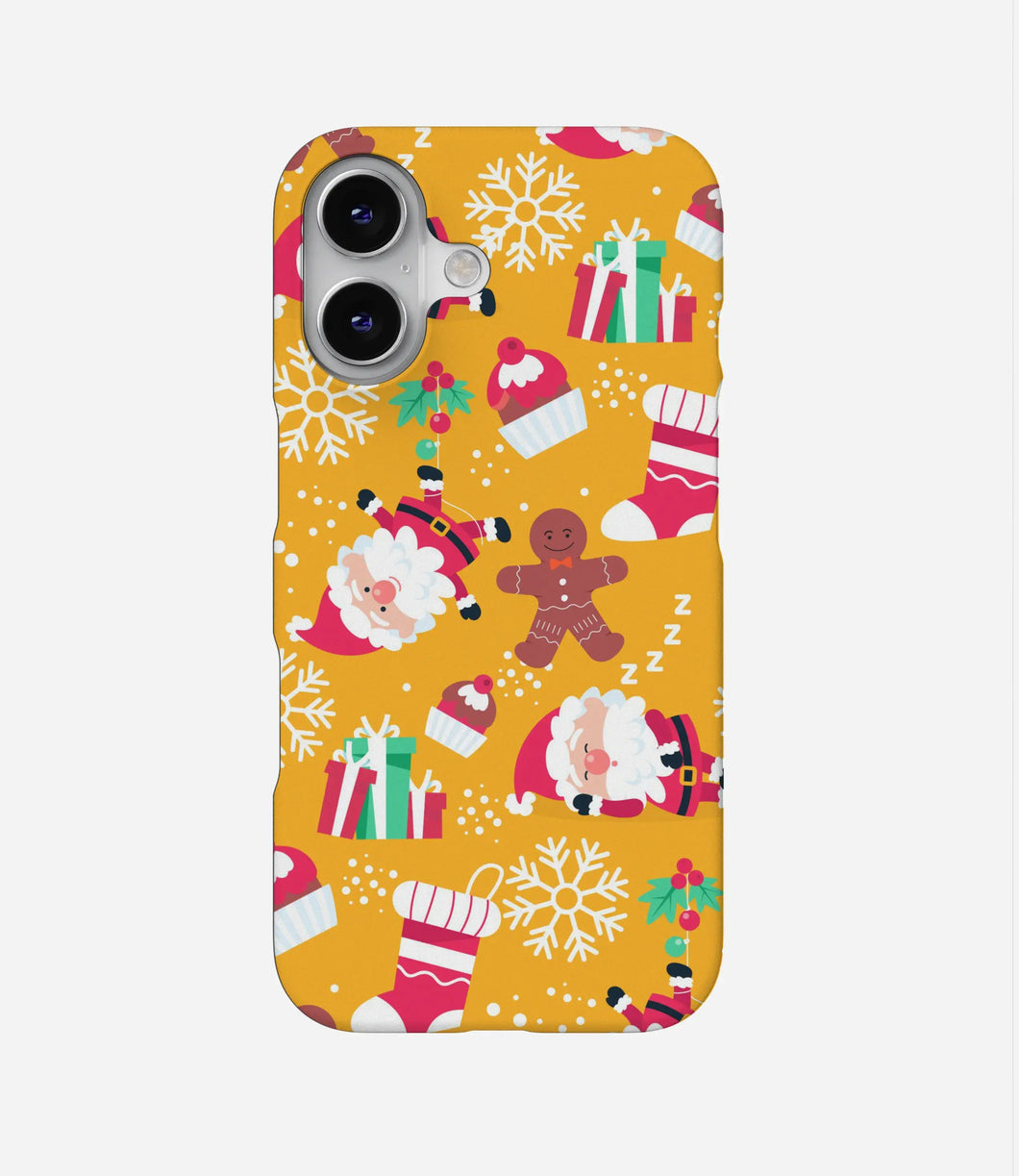 Sleeping Santa Christmas Hard Phone Case