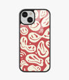 Smileyfy Red/Cream Glass Case