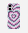 Pastel Violet & Green Heart Y2K Phone Case